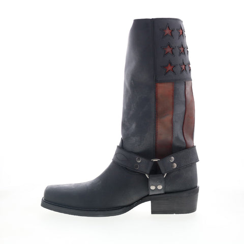 Dingo Don't Tread Harness Leather Western DI-295 Mens Black Western Boots