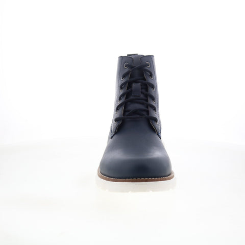 Dingo Blacktop DI-311 Mens Blue Leather Lace Up Casual Dress Boots