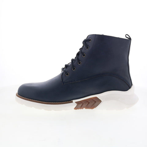 Dingo Blacktop DI-311 Mens Blue Leather Lace Up Casual Dress Boots