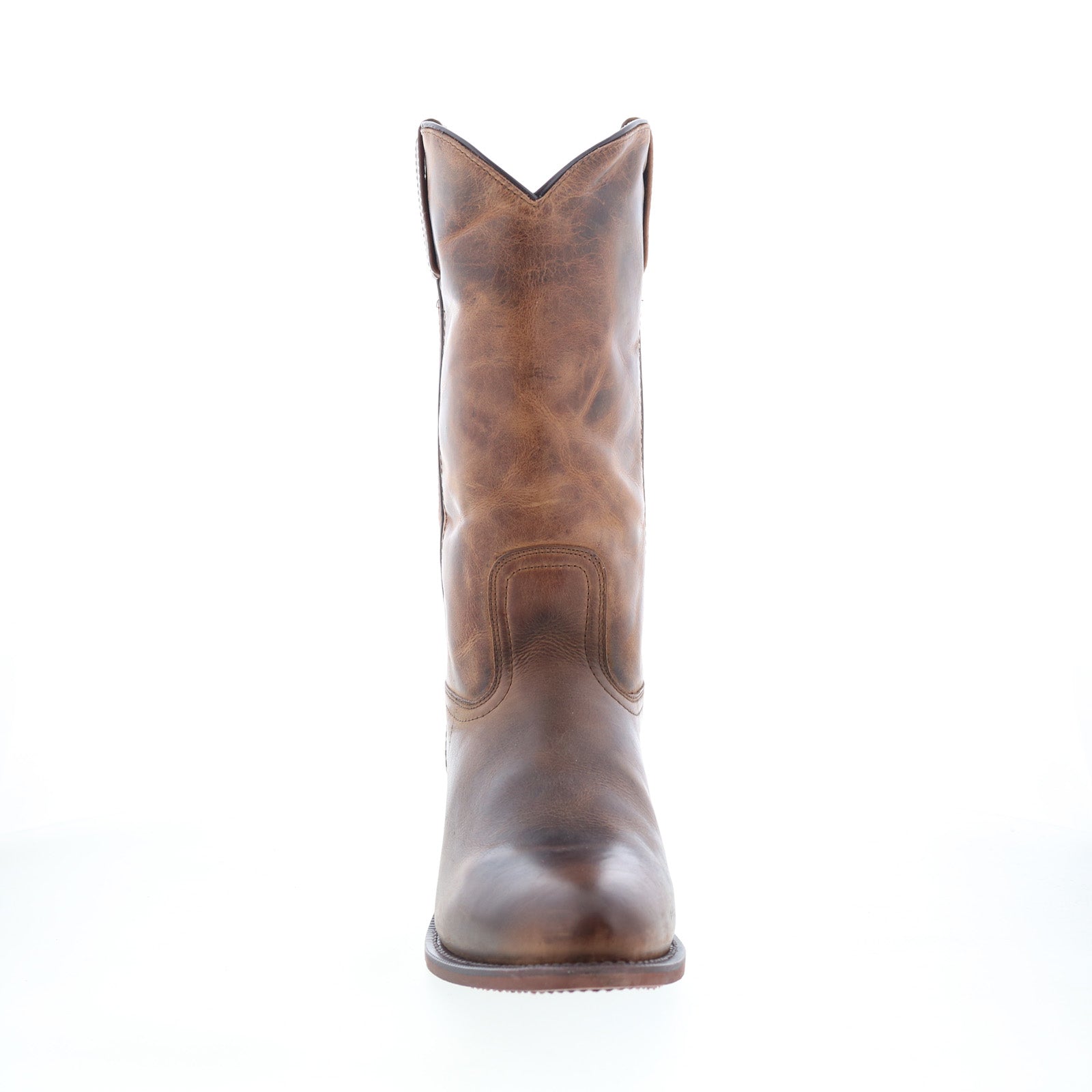 Stivali Western Uomo Dingo Williamsburg DI-337 – Pelle Marrone, Punta Tonda, Fodero Medio, Slip On