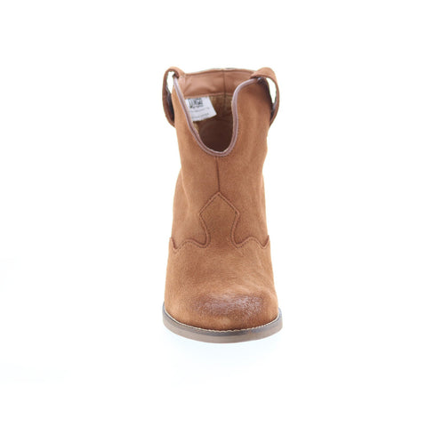 Dingo Flannie DI-342 Womens Brown Suede Slip On Ankle & Booties Boots