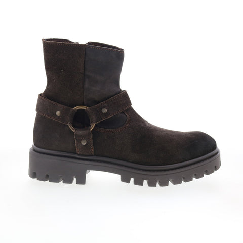 Dingo Road Trip DI-845 Mens Brown Leather Zipper Casual Dress Boots