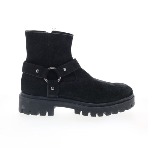 Dingo Road Trip DI-845 Mens Black Suede Zipper Casual Dress Boots