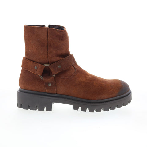 Dingo Road Trip DI-845 Mens Brown Leather Zipper Casual Dress Boots