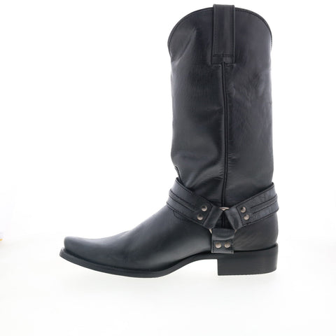 Dingo Dean Harness Square Toe DI-850 Mens Black Leather Western Boots