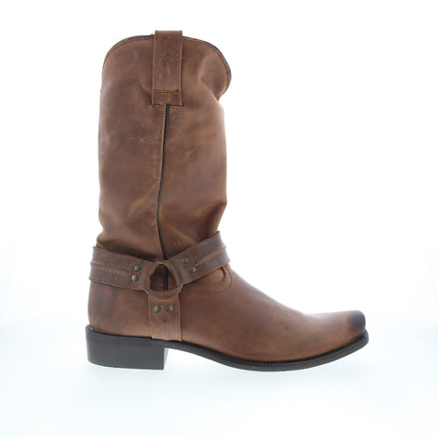 Dingo Dean Harness Square Toe DI-850 Mens Brown Leather Western Boots