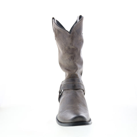 Dingo Dean Harness Square Toe DI-850 Mens Gray Leather Western Boots