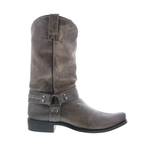 Dingo Dean Harness Square Toe DI-850 Mens Gray Leather Western Boots