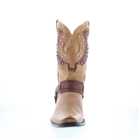 Dingo War Eagle Studded Square Toe Boot DI-851 Mens Brown Western Boots