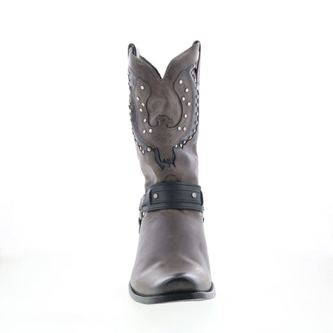 Dingo War Eagle Studded Square Toe Boot DI-851 Mens Gray Western Boots