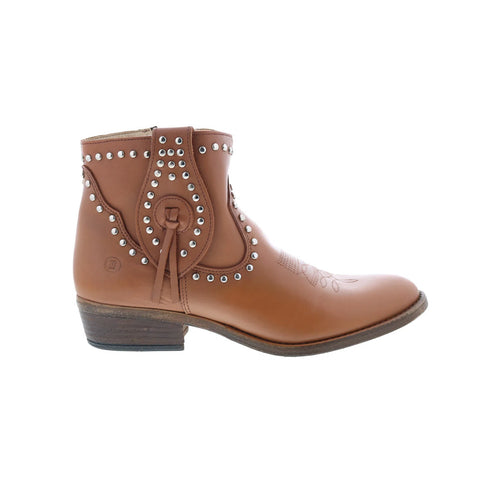 Dingo Destry DI-864 Womens Brown Leather Zipper Western Boots