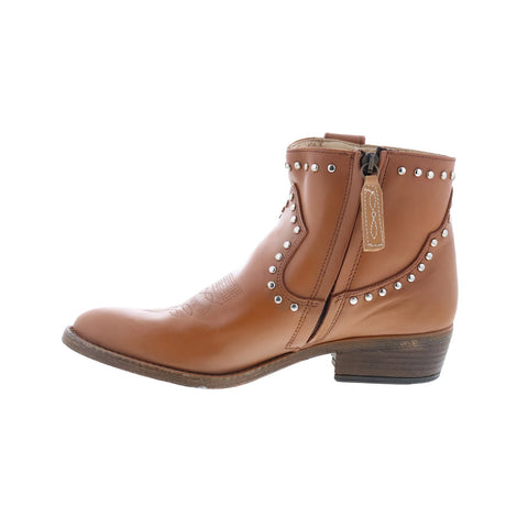 Dingo Destry DI-864 Womens Brown Leather Zipper Western Boots