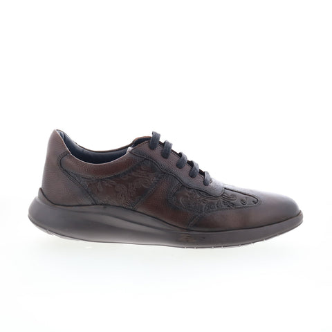 Robert Graham DI13001-1 Mens Brown Leather Lifestyle Sneakers Shoes