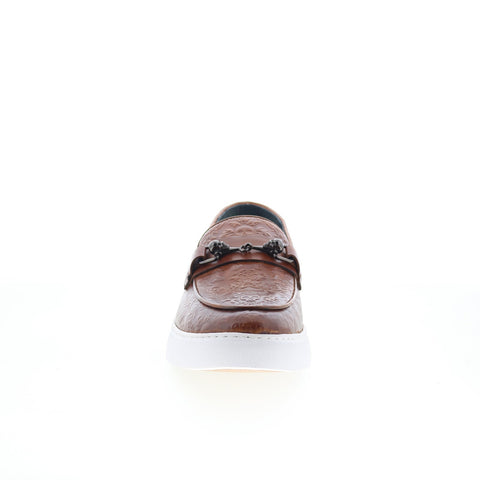 Robert Graham DI367-81 Mens Brown Leather Loafers & Slip Ons Casual Shoes