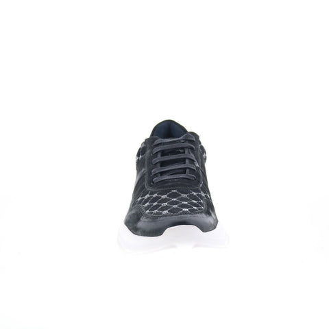 Robert Graham Haro Mens Black Leather Lace Up Lifestyle Sneakers Shoes
