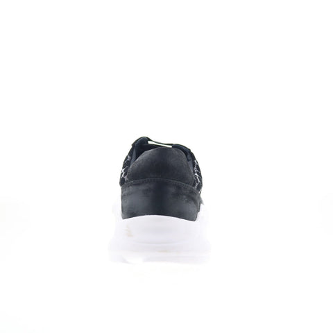 Robert Graham Haro Mens Black Leather Lace Up Lifestyle Sneakers Shoes