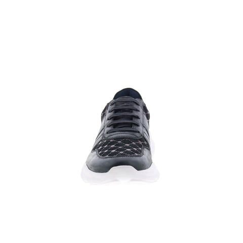 Robert Graham DI378-10 Mens Black Leather Lace Up Lifestyle Sneakers Shoes