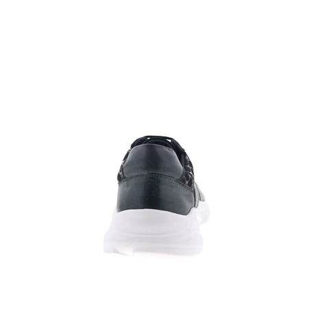 Robert Graham DI378-10 Mens Black Leather Lace Up Lifestyle Sneakers Shoes