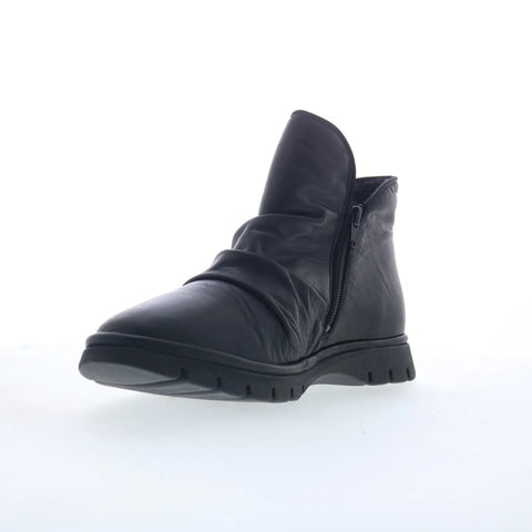 Miz Mooz Dianne Womens Black Leather Zipper Ankle & Booties Boots