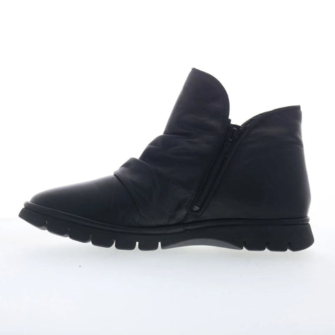 Miz Mooz Dianne Womens Black Leather Zipper Ankle & Booties Boots