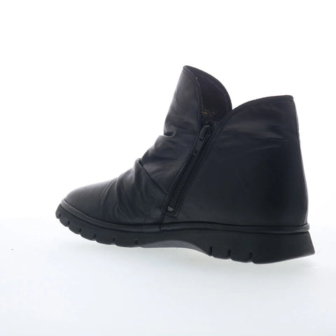 Miz Mooz Dianne Womens Black Leather Zipper Ankle & Booties Boots