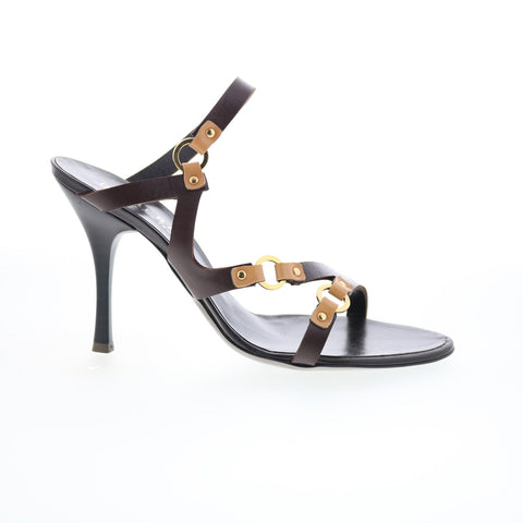Dibera Sandali Donna DIBRERA 3 Womens Brown Leather Pumps Heels Shoes