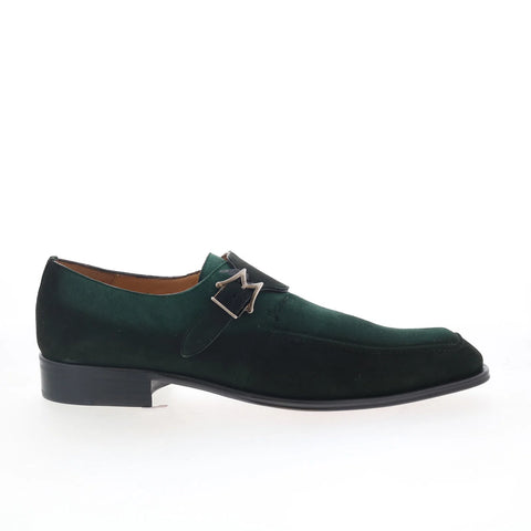 Mezlan Diesel 21745 Mens Green Suede Loafers & Slip Ons Casual Shoes