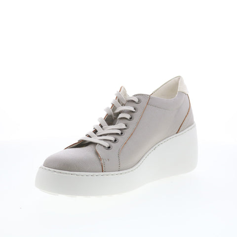 Fly London Dile DILE450FLY-007 Womens Silver Leather Lifestyle Sneakers Shoes