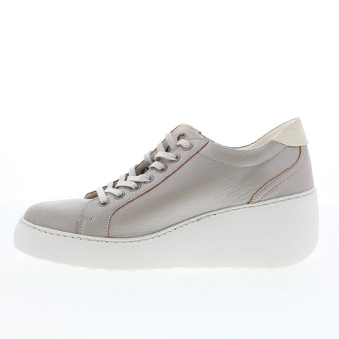 Fly London Dile DILE450FLY-007 Womens Silver Leather Lifestyle Sneakers Shoes