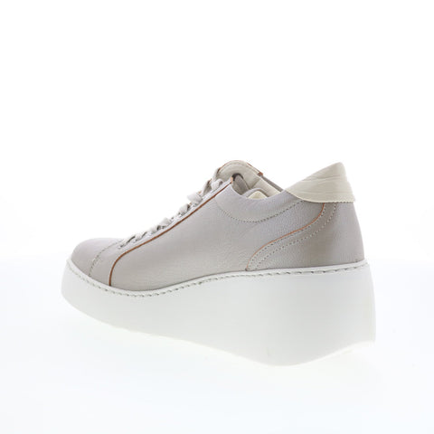 Fly London Dile DILE450FLY-007 Womens Silver Leather Lifestyle Sneakers Shoes