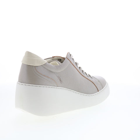 Fly London Dile DILE450FLY-007 Womens Silver Leather Lifestyle Sneakers Shoes
