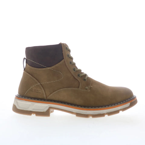 Freeman Dillon F220114 Mens Brown Wide Leather Lace Up Casual Dress Boots