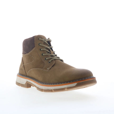 Freeman Dillon F220114 Mens Brown Wide Leather Lace Up Casual Dress Boots