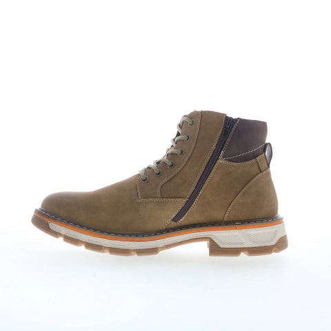 Freeman Dillon F220114 Mens Brown Wide Leather Lace Up Casual Dress Boots