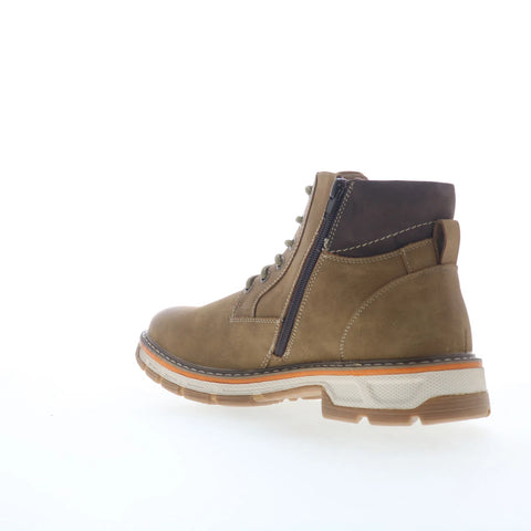 Freeman Dillon F220114 Mens Brown Wide Leather Lace Up Casual Dress Boots