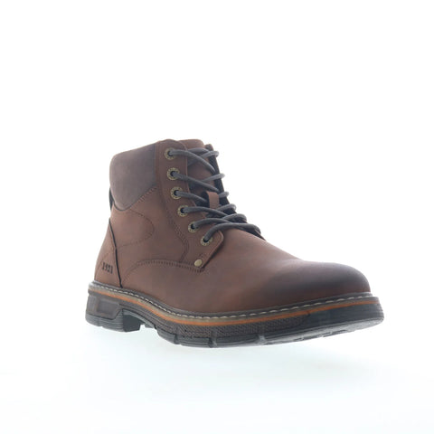 Freeman Dillon F220137 Mens Brown Wide Leather Lace Up Casual Dress Boots