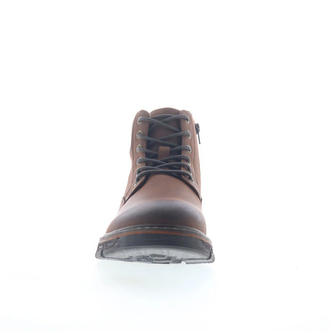 Freeman Dillon F220137 Mens Brown Wide Leather Lace Up Casual Dress Boots