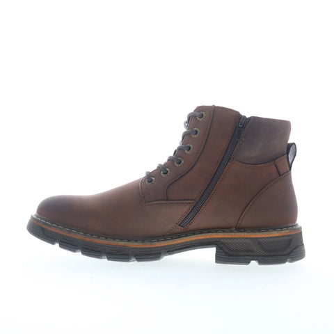 Freeman Dillon F220137 Mens Brown Wide Leather Lace Up Casual Dress Boots