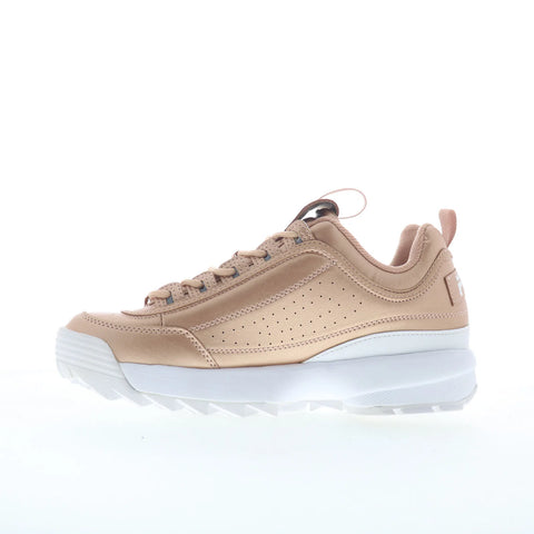 Fila Disruptor II Premium Metallic Womens Gold Lifestyle Sneakers Shoes
