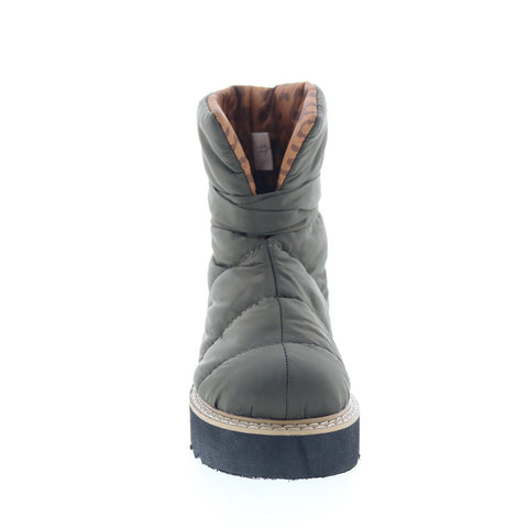Divine Follie Divine Follie10 Womens Green Canvas Casual Dress Boots