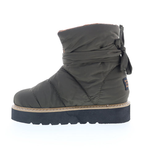 Divine Follie Divine Follie5 Womens Green Slip On Canvas Casual Dress Boots