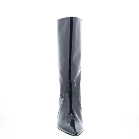 Divine Follie Divine Follie9 Womens Black Leather Ankle & Booties Boots