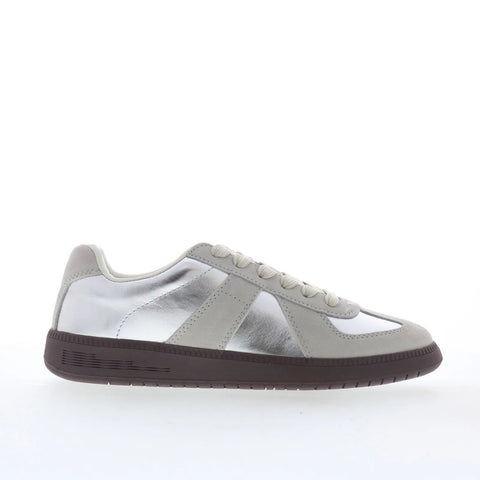Steve Madden Dixon DIXO02M1 Mens Silver Leather Lifestyle Sneakers Shoes