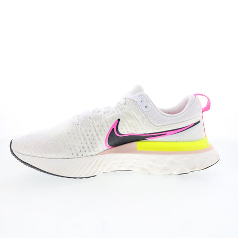 Nike React Infinity Run Flyknit 2 Mens White Canvas Athletic Running Shoes