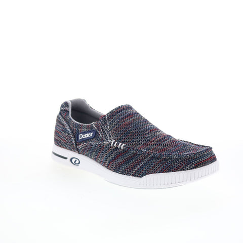 Dexter Kam DM0000497 Mens Blue Canvas Slip On Athletic Bowling Shoes