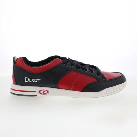Dexter Dave DM0000592 Mens Red Leather Lace Up Athletic Bowling Shoes