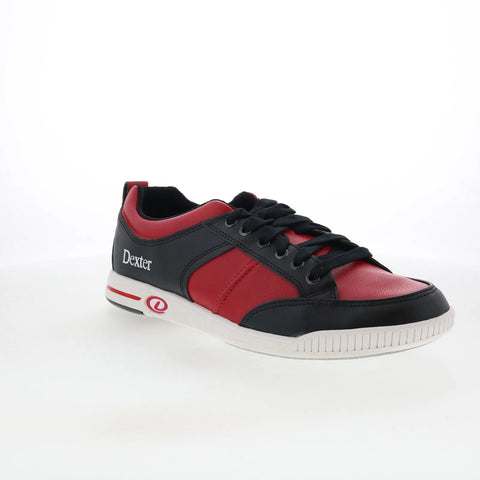 Dexter Dave DM0000592 Mens Red Leather Lace Up Athletic Bowling Shoes