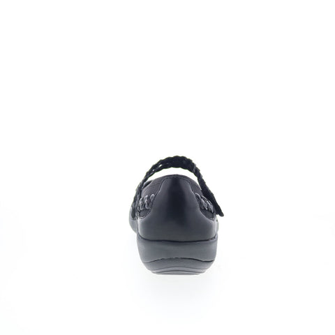 Aetrex Annie DM450 Womens Black Wide Leather Strap Mary Jane Flats Shoes