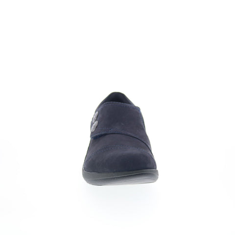 Aetrex Karina DM505 Womens Blue Leather Loafer Flats Shoes