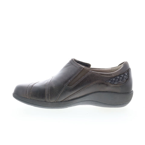 Aetrex Karina DM507 Womens Brown Leather Loafer Flats Shoes